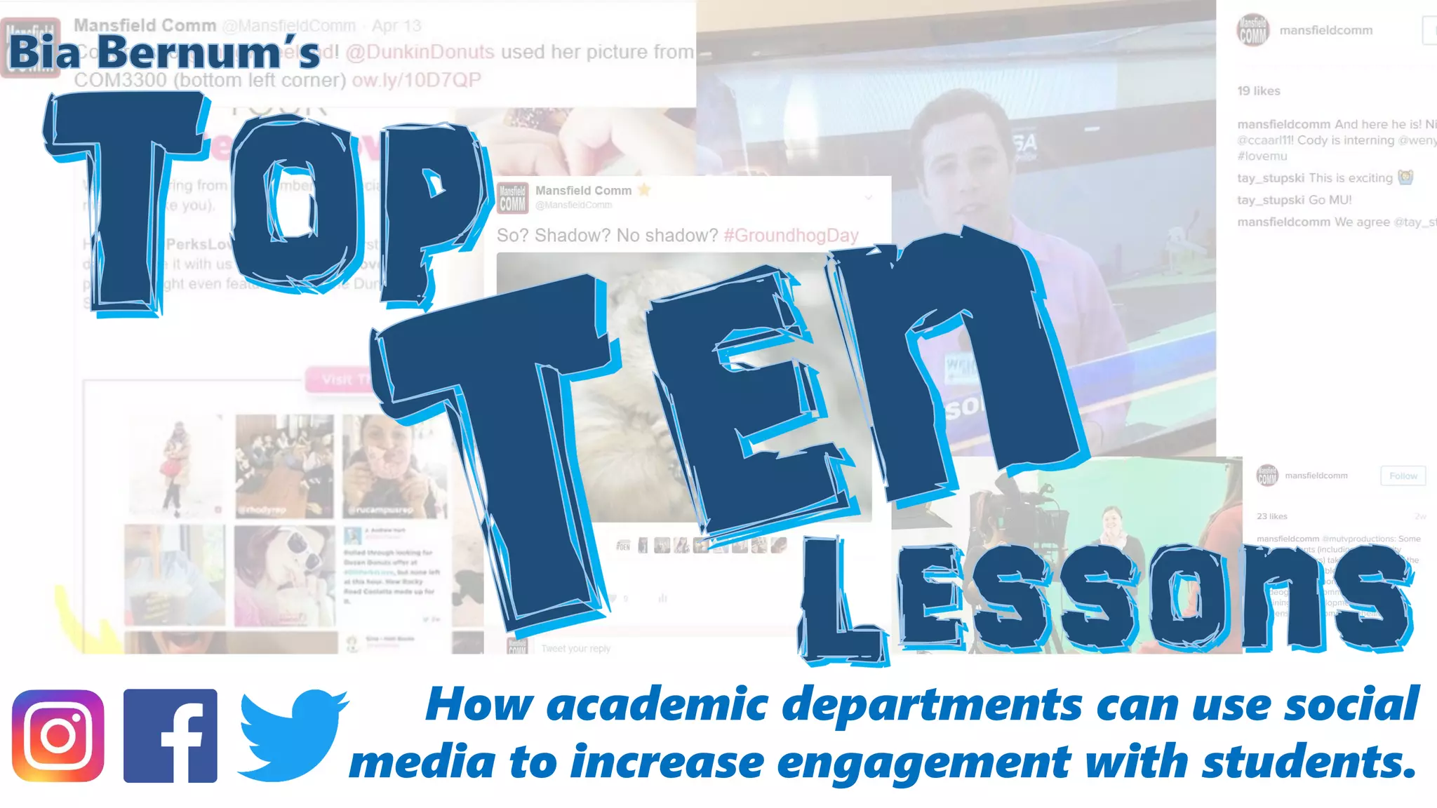 Top 10 Social Media Lessons for Academic Departments PPT
