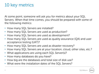 10 SQL Server Metrics to Monitor | PPT