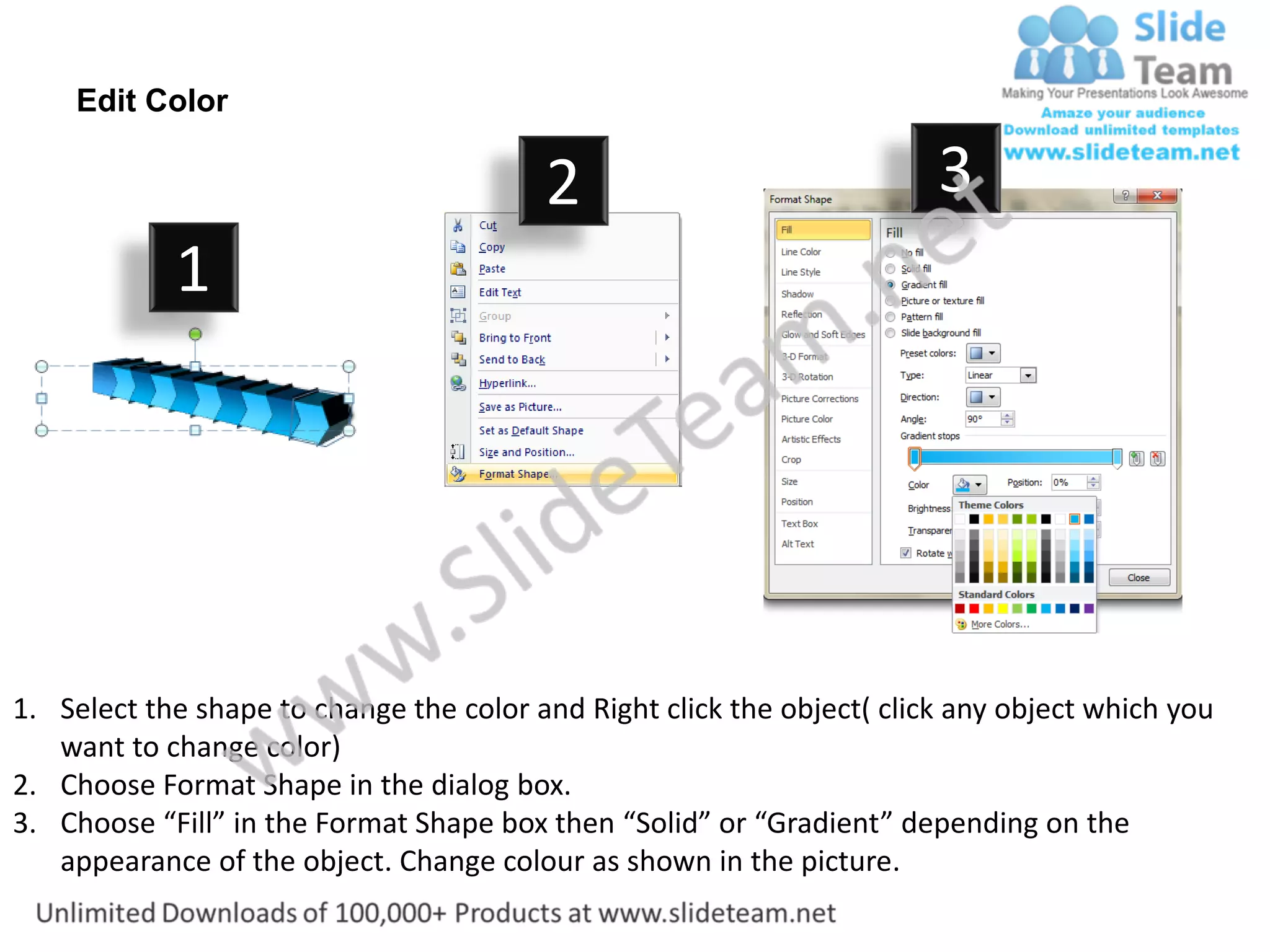 10 stages sequence of process in step by-step format organization chart ...