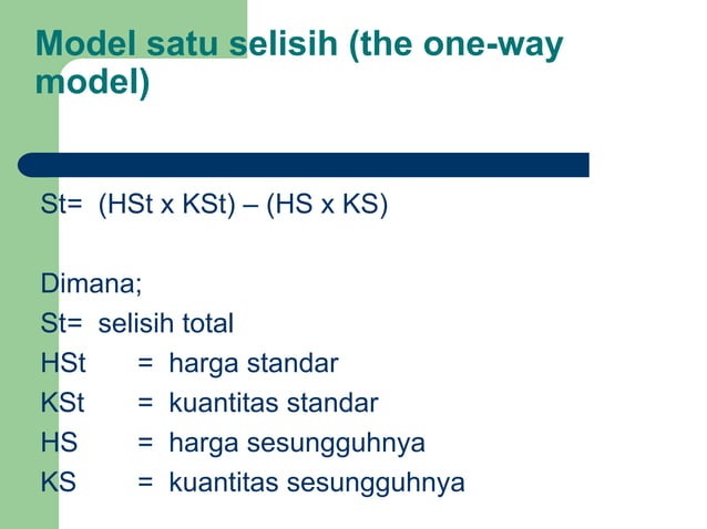 Kalkulasi Biaya Standar Standard Costing Ppt