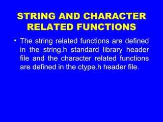 Standard Library Functions | PPT
