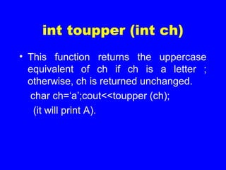 Standard Library Functions | PPT