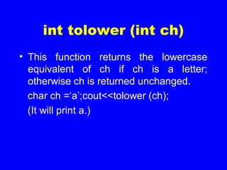 Standard Library Functions | PPT