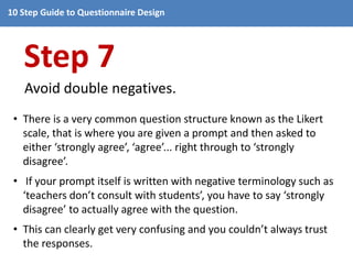 10 step guide to questionnaire design