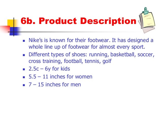 nike product description