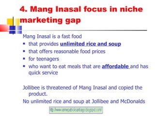 target market of mang inasal