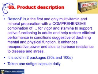 20 million x 1 x PhP5.00 x 365 = PhP3.6 billion5. Concluded that vitamin supplement market is PhP3 billionCompetitor data = PhP 3 B  Company data = PhP 1.5 B Usage data = PhP 3.6 B 