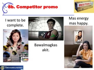 Taken one softgel capsule daily 7. Restor-F is 60% premium priced in affordable packs Pack of 30 = P516.09Pack of 100 = P1720.29Restor-F is priced 60% higher than the three vitamins supplement in the market with the aim of maximizing profits in its niche. 