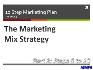 UNIQUE  SELLING PROPOSITIONFirst with its Formulationimproves circulation and prevents heart diseaseimproves memory and mental agilitylowers cholesterolASMPHBarcelona | Laquindanum | Parulan | Rivera | Villafuerte