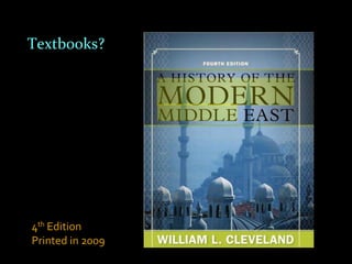 Textbooks?




4th Edition
Printed in 2009
 