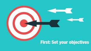 First: Set your objectives
 