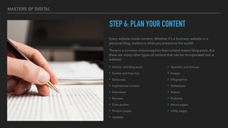 10 steps for planning a successful website masters of digital