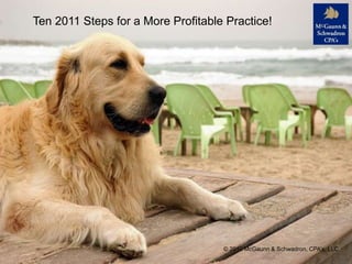 Ten 2011 Steps for a More Profitable Practice!
© 2010 McGaunn & Schwadron, CPA’s, LLC
 