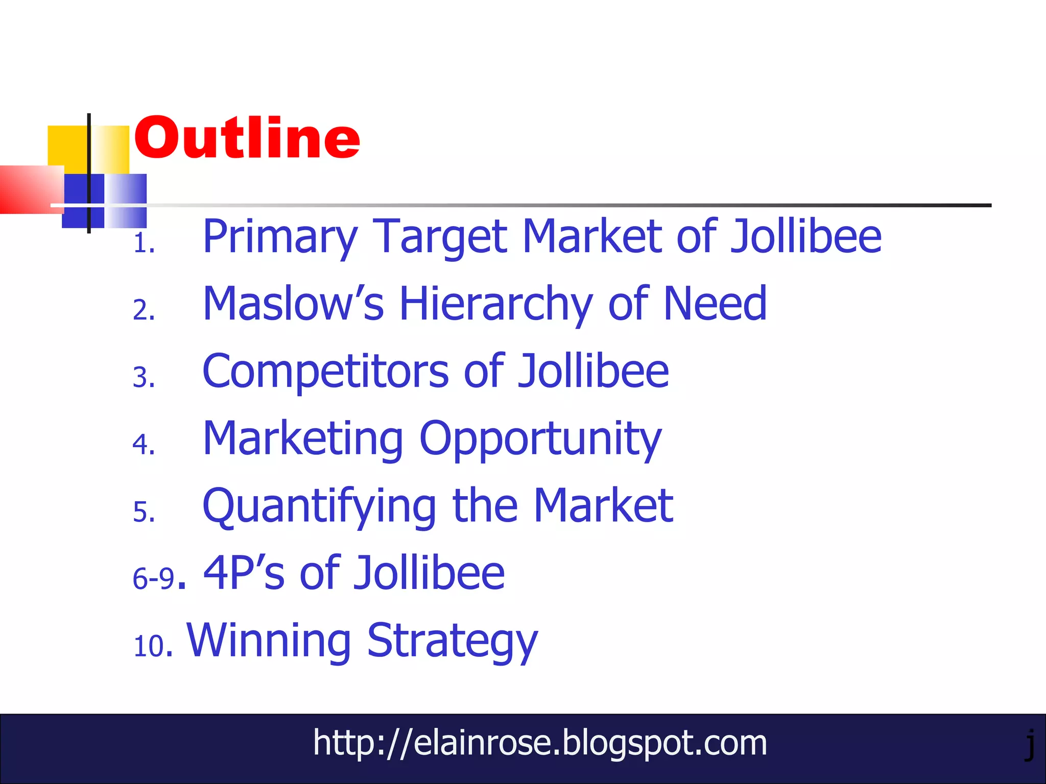 10 steps marketing plan Jollibee | PPT