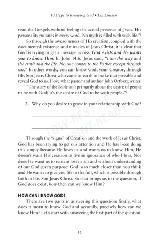 10 steps to Knowing God - sample pages | PDF