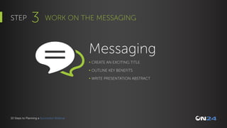 10 Steps to Planning a Successful Webinar | PDF