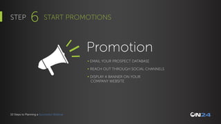 10 Steps to Planning a Successful Webinar | PDF