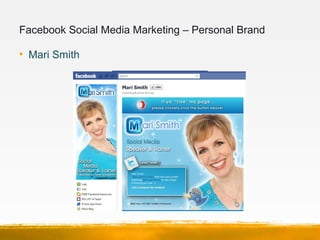 Facebook Social Media Marketing – B2B
• Facebook Tips for B2B Companies
1. Video Channel with “How To” Tutorials
2. News U...