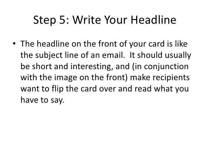 10 steps to create an effective postcard