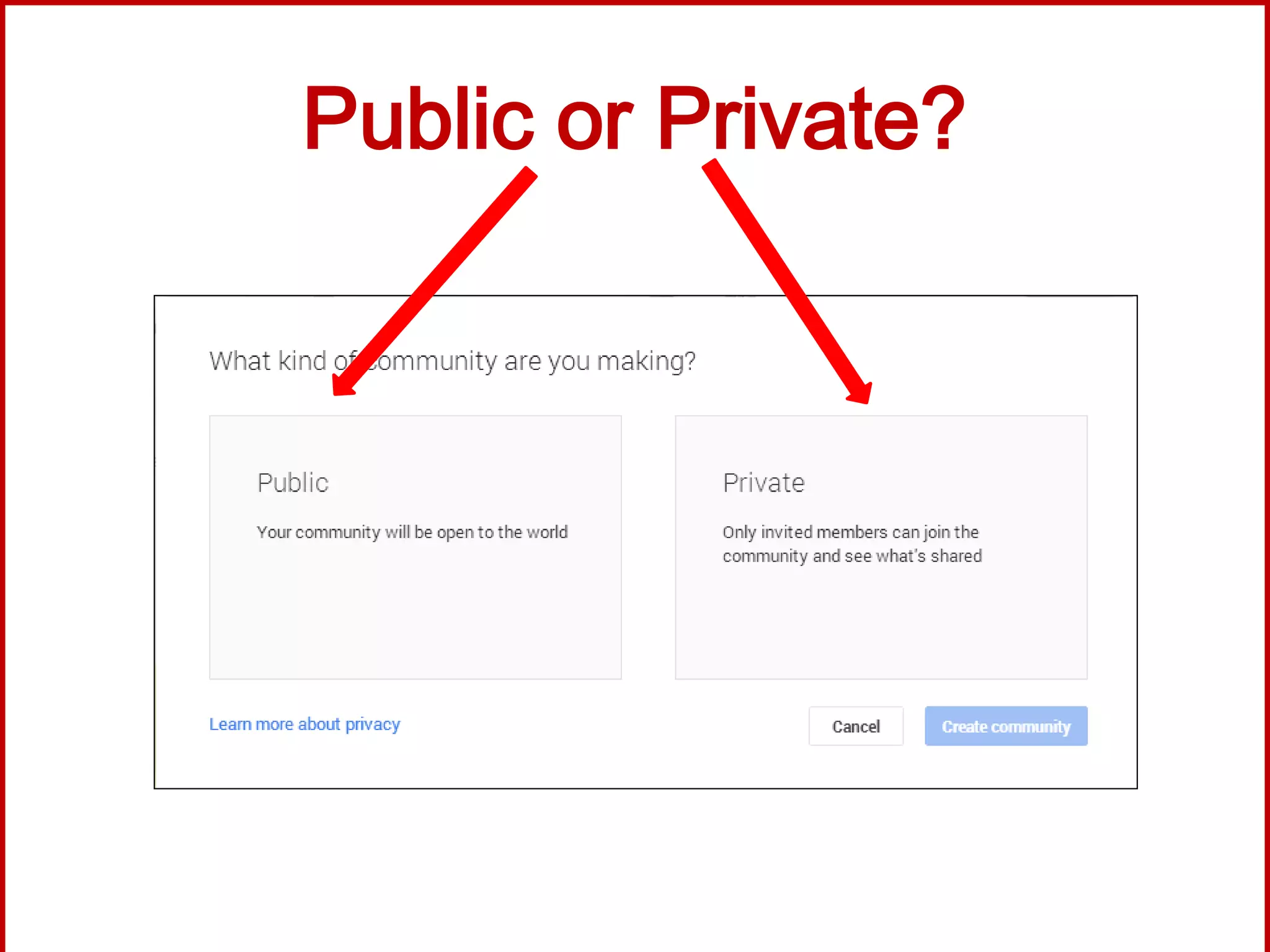 Public or Private?
 