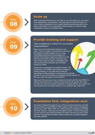 10 steps to implement edms