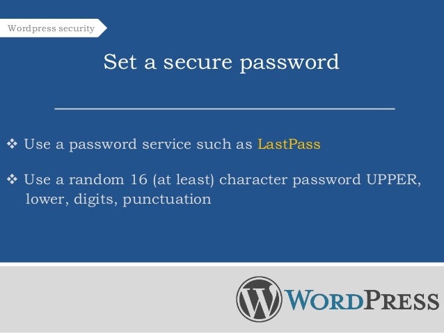 10 Steps to Secure Wordpress Sites