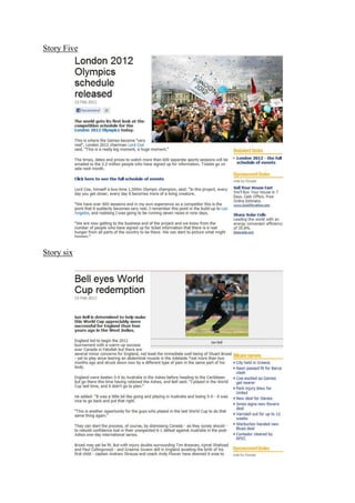 10 stories for newspaper