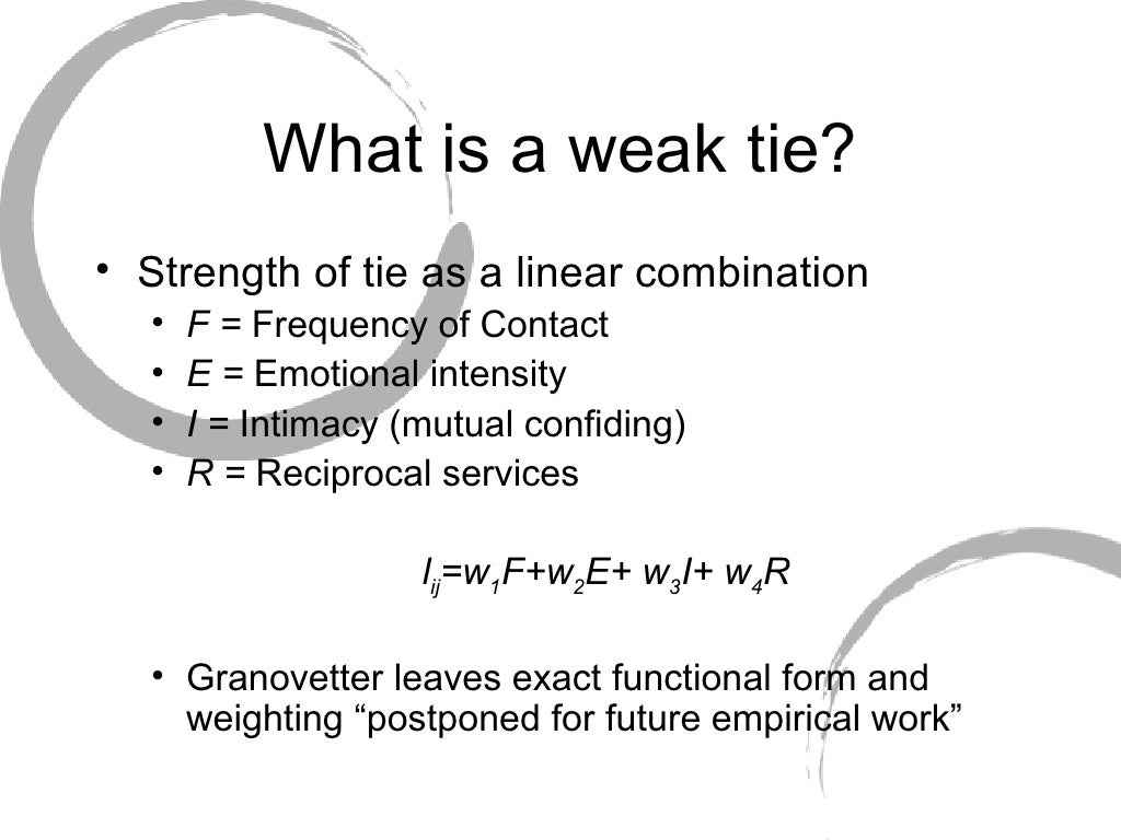 10 Strength Of Weak Ties