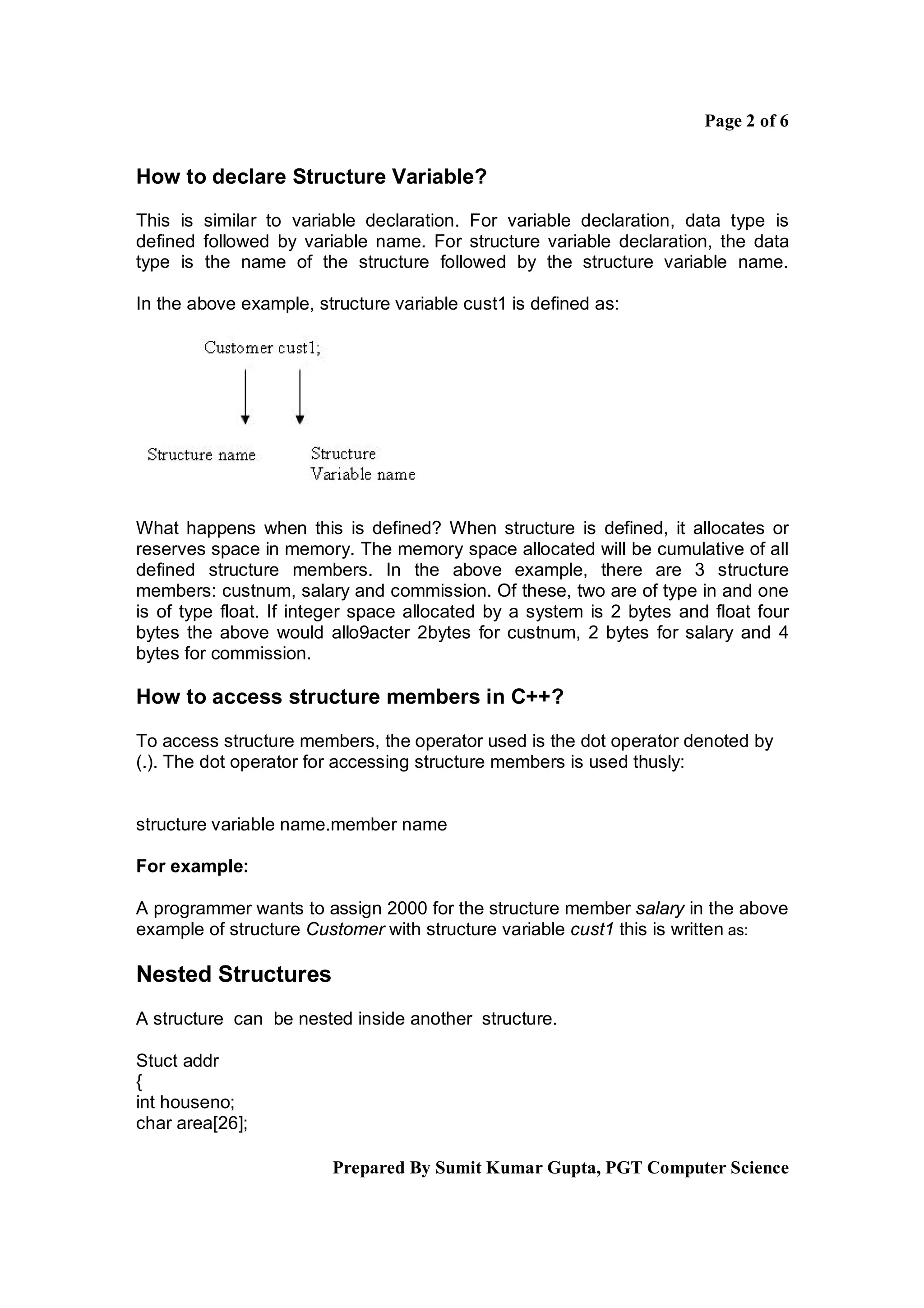 Structures in c++ | PDF | Programming Languages | Computing