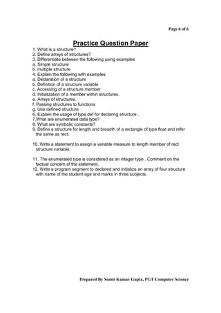 Structures in c++ | PDF