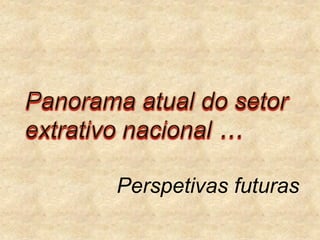 Perspetivas futuras
 