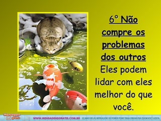 6°  Não compre os problemas dos outros Eles podem lidar com eles melhor do que você. 