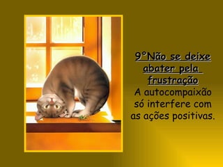 9°Não se deixe abater pela  frustração A autocompaixão só interfere com as ações positivas. 