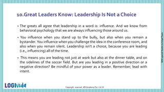 10 Surprising Things Successful Leaders Do Diffrently | PDF