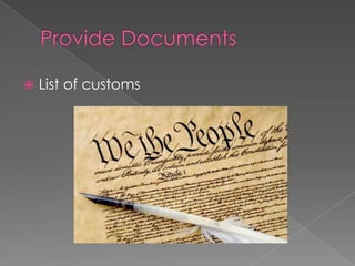    List of customs
 