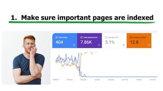 1. Make sure important pages are indexed
 