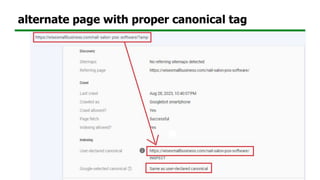 alternate page with proper canonical tag
 