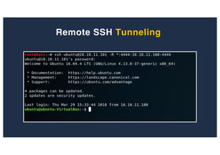 Remote SSH Tunneling
 