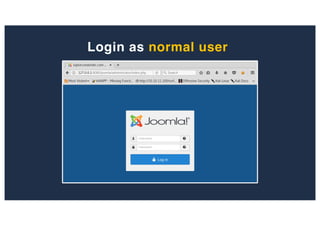 Login as normal user
 