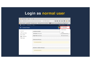 Login as normal user
 