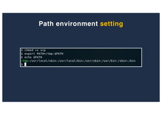 Path environment setting
 