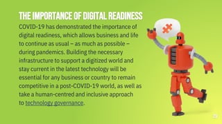 Theimportanceofdigitalreadiness
COVID-19 has demonstrated the importance of
digital readiness, which allows business and l...