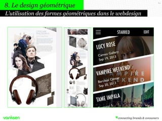 64
L’utilisation des formes géométriques dans le webdesign
8. Le design géométrique
 