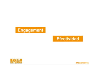 #10comint15
Engagement
Efectividad
 