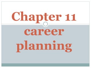 Chapter 11
career
planning
 