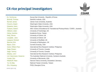 Biotech and innovative breeding for the new Agri-Food System CGIAR Research Programs (CRPs)