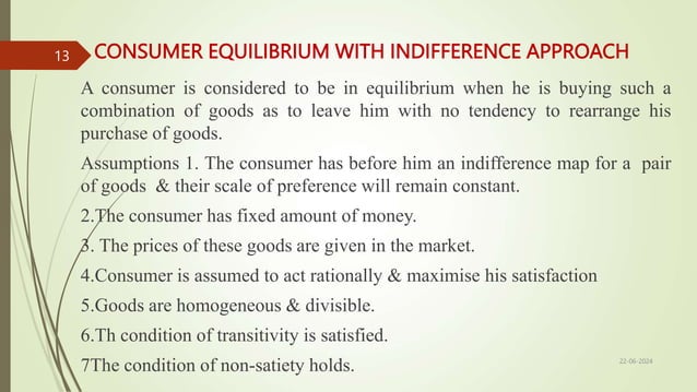 Indifference curve approach mba central university b | PPT