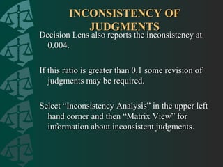 10 The Analytic Hierarchy Process Using Decision Lens | PPT