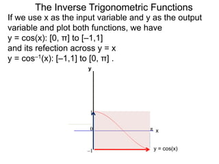 11 the inverse trigonometric functions x | PPTX