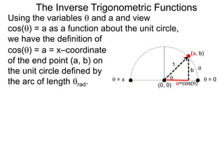 11 the inverse trigonometric functions x | PPTX
